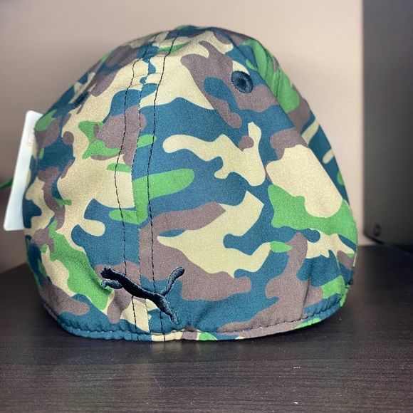 PUMA ADULT HAT S/M GREEN BROWN CAMO NWT - Picture 4 of 7